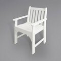 Polywood GNB24WH Vineyard White Garden Arm Chair 633GNB24WH